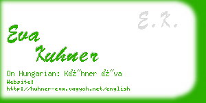 eva kuhner business card